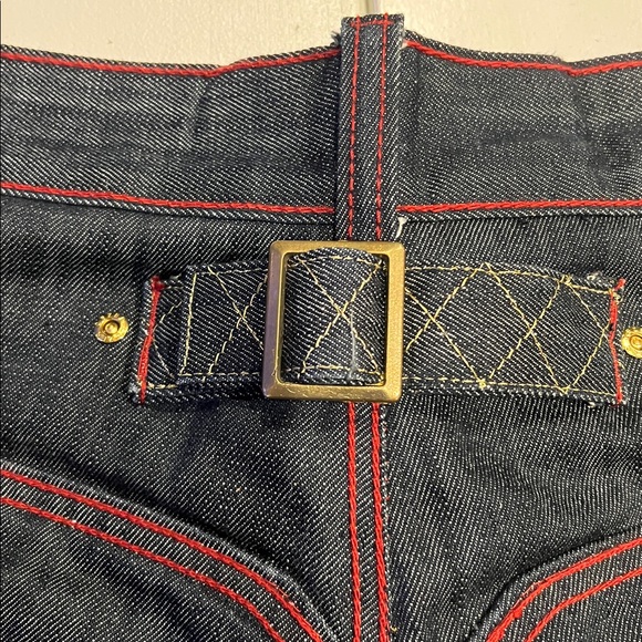 Cezer Jeans Mens 42 x 33 Studed Blue Denim Baggy Hip Hop Embroidered 90s - Picture 11 of 16